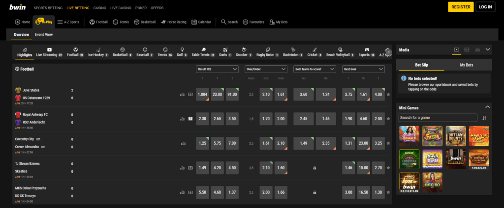 bwin paris en direct